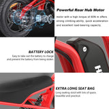 20" Fat Tyre Electric Bike for Adults, 48V 15.6Ah Removable Battery, 7-Speed E-Bike with Dual Suspension & LCD Display
