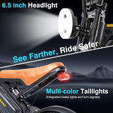 16" Fat Tyre Electric Bike for Adults, 48V 13.5Ah Removable Battery, 250W Motor, Dual Suspension E-Bike with LCD Display