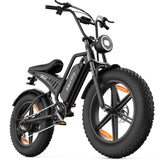 20" Fat Tyre Electric Bike for Adults, 48V 15Ah Removable Battery, 1500W Peak Motor E-Bike, 7-Speed Mountain Bike