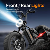 16" Fat Tyre Electric Bike, 48V 13Ah Removable Battery, 250W Motor, Dual Suspension E-Bike with Storage Box & LCD Display