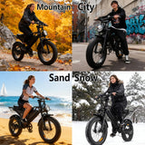 20" Fat Tyre Electric Bike for Adults, 48V 18.2Ah Removable Battery, Dual Suspension E-Bike with 7-Speed & Disc Brakes